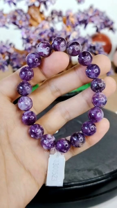 Natural Nigeria Premium Grade Purple Lepidolite Crystal Beads Bracelet PL06 #CrystalBracelet #Naturalcrystal #Lepidolite #LepidoliteCrystal