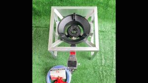 เตาเคบี5 เตาออโต้ ยี่ห้อDYNASTY+ขาตั้งสี่เหลี่ยมกลาง(บังลม)+ครบชุด แถมตัวที เตาแก๊ส เตาฟู่