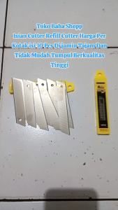 1 KOTAK ISI 10 PCS ISI CUTTER BESAR KUALITAS DI JAMIN SANGAT TAJAM DAN KUAT