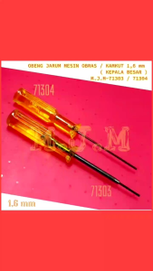 Obeng Jarum Mesin Jahit Obras - Kamkut 16 mm Warna Kuning / Obeng L 16 mm  M.J.M-71303/71304