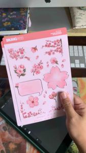 2 Sheets A5 Writeable Sakura Deco Planner Journal Stickers by BikangArts