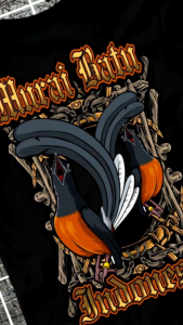 Kaos Motif Burung Murai Batu Indonesia