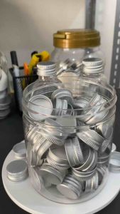 Isi (50pcs) tutup botol alumunium cap 24 52 62 /tutup ulir alumunium silver / tutup botol br 100ml 250ml Neck 24 / tutup jar Neck 52 / tutup toples Neck 62