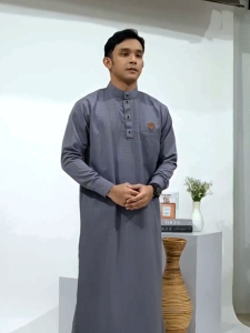 Jubah Pria Gamis Laki Laki Embos Manset Hexagonal Gamis Embos Pria Dewasa Populer