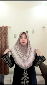Hijab Bergo Motif Sublim Terbaru 2024 Jilbab Instan Jersey Kerudung wanita Dewasa