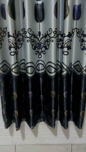 Gorden Blackout Prin Mas Poni Tempel 12 Ring 6 Lipatan Panjang 225cm - 100% Asli Impor - Lebar Kain 140cm - Hemat Ruang - (1 Lembar)