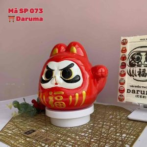 (20x22x17cm)👺 Daruma だるま - Mã SP 073 điều may mắn từ Bồ Đề Đạt Ma. Heo đất Thần Tài Nhật Bản biểu tượng của sự kiên trì