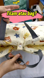 KUKOBE 3 In 1 Baby Carry Mattress Portable Baby Travel Bed Cotton Sleeping Mattress with Pillow Bolster 0-6month