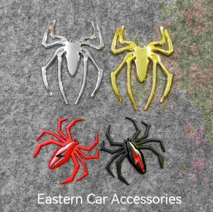 Car 3D Spider Logo Emblem Sticker Modified Side Door Logo Car Rear Leaf Logo Body Scratch Sticker