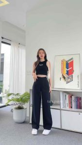 🤩DANA (พร้อมส่ง)กางเกงขากระบอกกลาง เจาะกระเป๋าหน้า ใส่เที่ยวได้ ใส่ทำงานได้