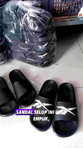Sendal Karet Selop Slip On Slop Tanpa Lem Pria Wanita Empuk Kuat Ringan Lentur Anti Slip