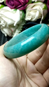 Natural Amazonite Bangle 56mm+ 精品天然天河石老矿(亚马逊石) 天河石老矿无优化手镯 56mm+