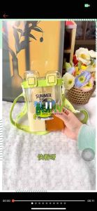 LRMS  Botol Minum SANRIO 2 Sekat 2in1 Cara Minum Free Stiker Bahan Tritan Original Botol Cinnamoroll Kuromi Melody