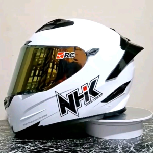 Paket Helm NHK RX9 White & Visor Iridium: Desain Stylish & Aksesoris Helm Motor