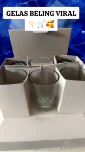 GELAS GAGANG BENING UPC 303 SET OFF 6PCS / GELAS MINUM HARIAN BEST SELLER !!!