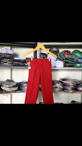 Seragam Sekolah Celana Panjang Merah SD dan MI Kain Drill Kelas 1 - 6 SD Fashion Laki