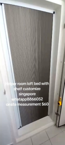 Loft bed customize for helper room/wardrobe table shelf door customize singapore/store room/bomb shelter/unity/helperbed/helperroomidea/condo/HDB onsite measurement service