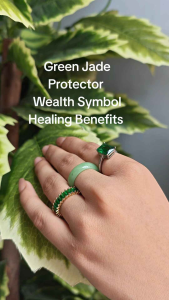 Bangle Ring Light Jade Stone Ring Blessed Wealth Activator Ring Non Adjustable