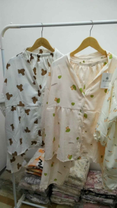 Piyama setelan celana panjang Piyama Babydoll Ibu hamil