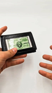 Classic Genuine Leather Bifold Trifold Wallet for Mens Philippine Drivers License Case Car Driving Document ID Folder PU Leather Card Holder