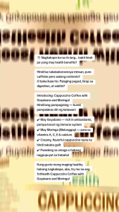 1stHealth Cappuccino Coffee 20 Sachets with Guyabano and Moringa – Healthy Coffee Mix