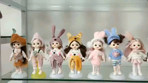 Búp bê BJD mini 16cm 13 khớp cử động kèm đầy đủ quần áo phụ kiện