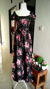 Jumpsuit Panjang Sabrina Motif Rayon PernikBali