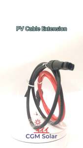 PV cable extension for solar 1-2-5-10 meter of Red/Black 6mm2 copper wire with 1/2 PV Solar connector