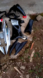 Cover Body Fullset Halus Kasar Jupiter Z New Burhan 2005 s/d2009 Warna Hitam Silver