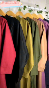 Aluna Baju Gamis Dress Wanita Polos Jumbo (Size S M L XL XXL XXXL 5L)