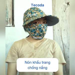 Mũ Nón Chống Nắng Có Khẩu Trang 3 Lớp Vành Rộng Đi Làm Đi Chơi Đi Biển - Nón Khẩu Trang Vải Lanh Mềm Mát