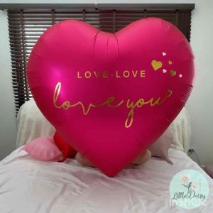 ส่งไว ฟอยล์หัวใจไซส์บิ๊กเบิ้ม สูบกันนานสะใจ ลูกโป่งหัวใจยักษ์ ขนาด 63 นิ้ว ผิวแมท ลูกโป่งหัวใจวาเลนไทน์ ลูกโป่งบอกรัก Love