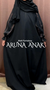 Abaya anak gamis hitam by Asy - Syakira fashion