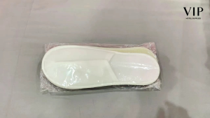 VIP Terry Cotton Slipper - White - Soft fabric Comfortable fit Hotel supplies Indoor use