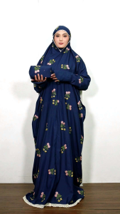 Mukena Terusan Bordiran Bunga Matahari Mukena Langsungan Mukena Lajuran Mukena Putih Katun Micro Premium