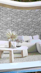 Wallpaper Dinding Premium Rol Besar Motif Batu Bata Bahan Tebal Tekstur Timbul Ukuran 1 Meter X 15 Meter