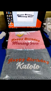 Bath Towel with Personalize Embroidery of Name Family Name or any text