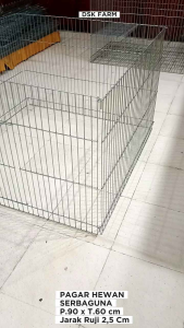 4 PCS PAGAR KANDANG HEWAN 90X60 CM ruji 25 cm