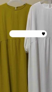 Promo Terbatas Midi Dress Korea Sty Terbaru Polos Simple & Elegant