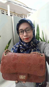 ABIEGO - AZZURA CROCO30 Tas Wanita Tas Selempang bahu Tas Kulit PU Croco