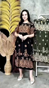 Baju Daster Chibi Rayon Wanita Batik Lengan Pendek Bahan Adem Lembut Kekinian
