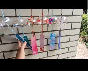 Japanese Glass Wind Chime Traditional Home Decor for Japan Souvenirs and Gifts