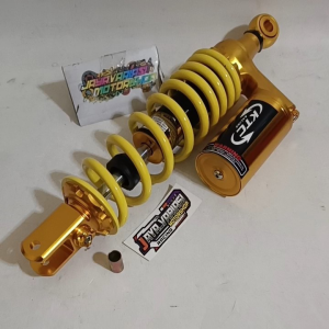 TERBARU ~ Shockbreaker Shock Copy Ktc Racing Yellow-Gold Series Tabung Atas Uk 330mm Matic Pnp Honda Vario 125/ Vario 150/ Vario 160/ Beat New/ Scoopy/ Genio/ Spacy