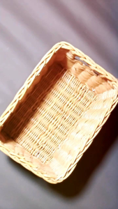 KERANJANG KOTAK PERSEGI SERBA GUNA ROTAN ALAMI