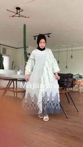 Gamis Kinara Tenun Outfit-Kombinasi Brokat premium