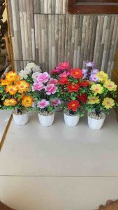 Satu set bunga hias tinggi 30cm - PP