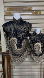 Batik Hitam Panorama: Kemeja Batik Pria & Couple Ayah Anak
