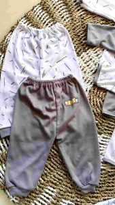 3set / 6 Pcs Baju Bayi Baru Lahir Seri Abuabu Terbaru Baby Newborn