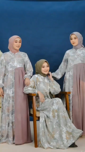 MAUREE DRESS BY Nadheera Luxury gamis dress muslim rayon emboss premium x babydoll premium busui wudhu friendly