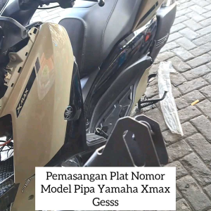 Breket Plat Nomor Yamaha Xmax Model Pipa